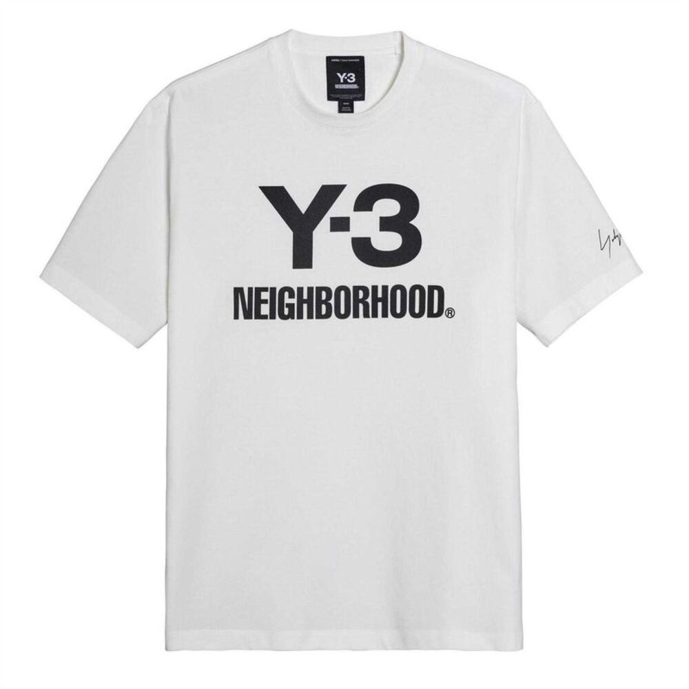 Y-3 Mens Neighborhood Logo T-Shirt / White